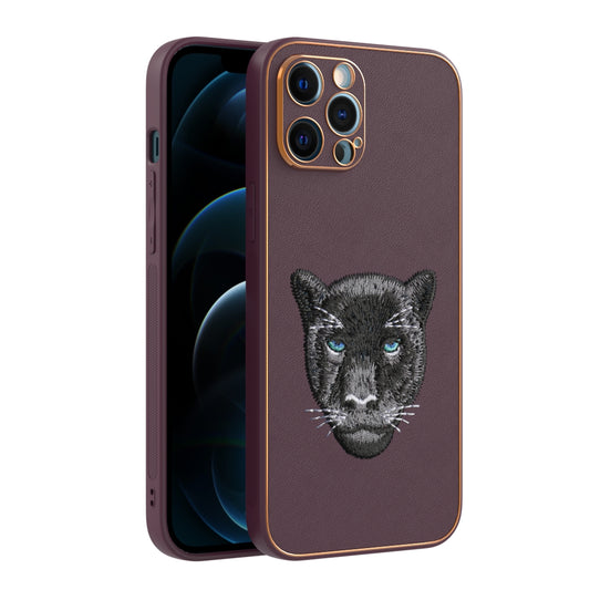 Apple iPhone 12 Pro Max Premium Embroidery Leather case - Pattern 10