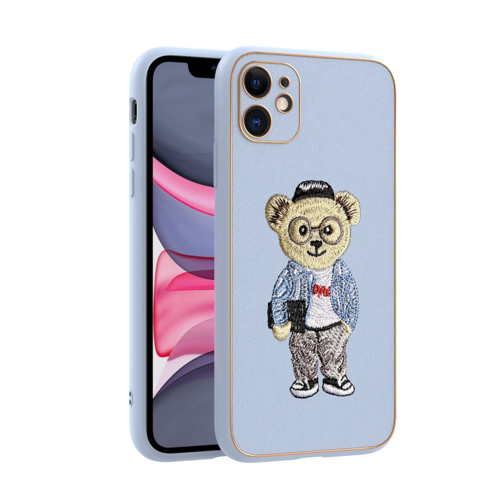 Apple iPhone 11 Premium Embroidery Leather case - Pattern 11