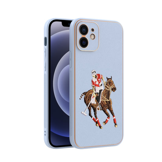 Apple iPhone 12 Premium Embroidery Leather case - Pattern 11