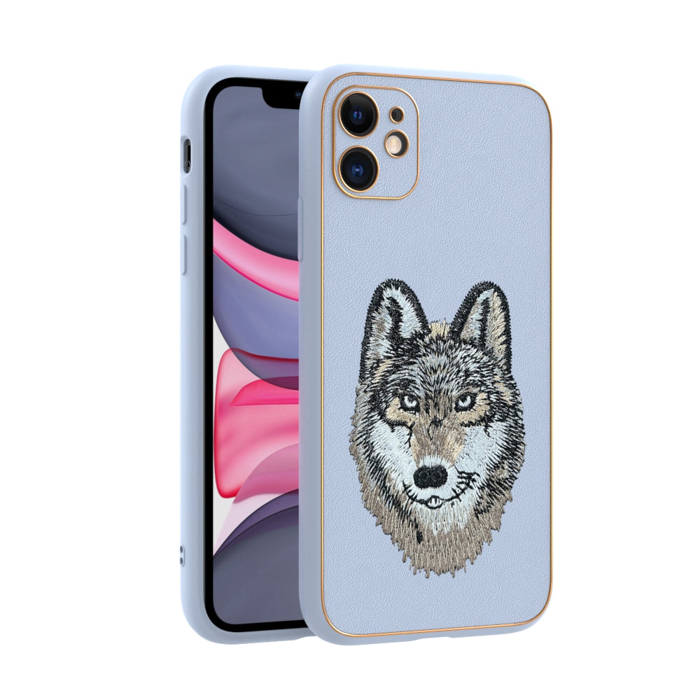 Apple iPhone 11 Premium Embroidery Leather case - Pattern 12