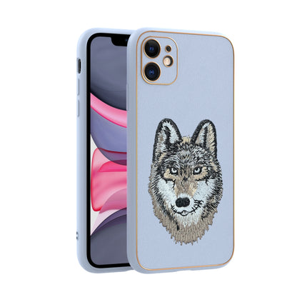 Apple iPhone 11 Premium Embroidery Leather case - Pattern 12