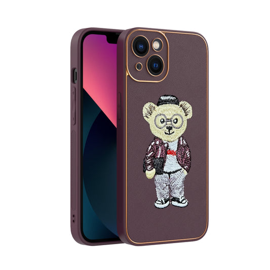 Apple iPhone 13 Premium Embroidery Leather case - Pattern 12