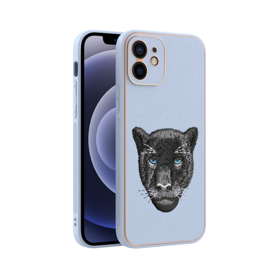Apple iPhone 12 Premium Embroidery Leather case - Pattern 12