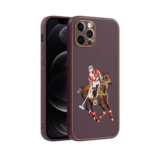 Apple iPhone 12 Pro Premium Embroidery Leather case - Pattern 12