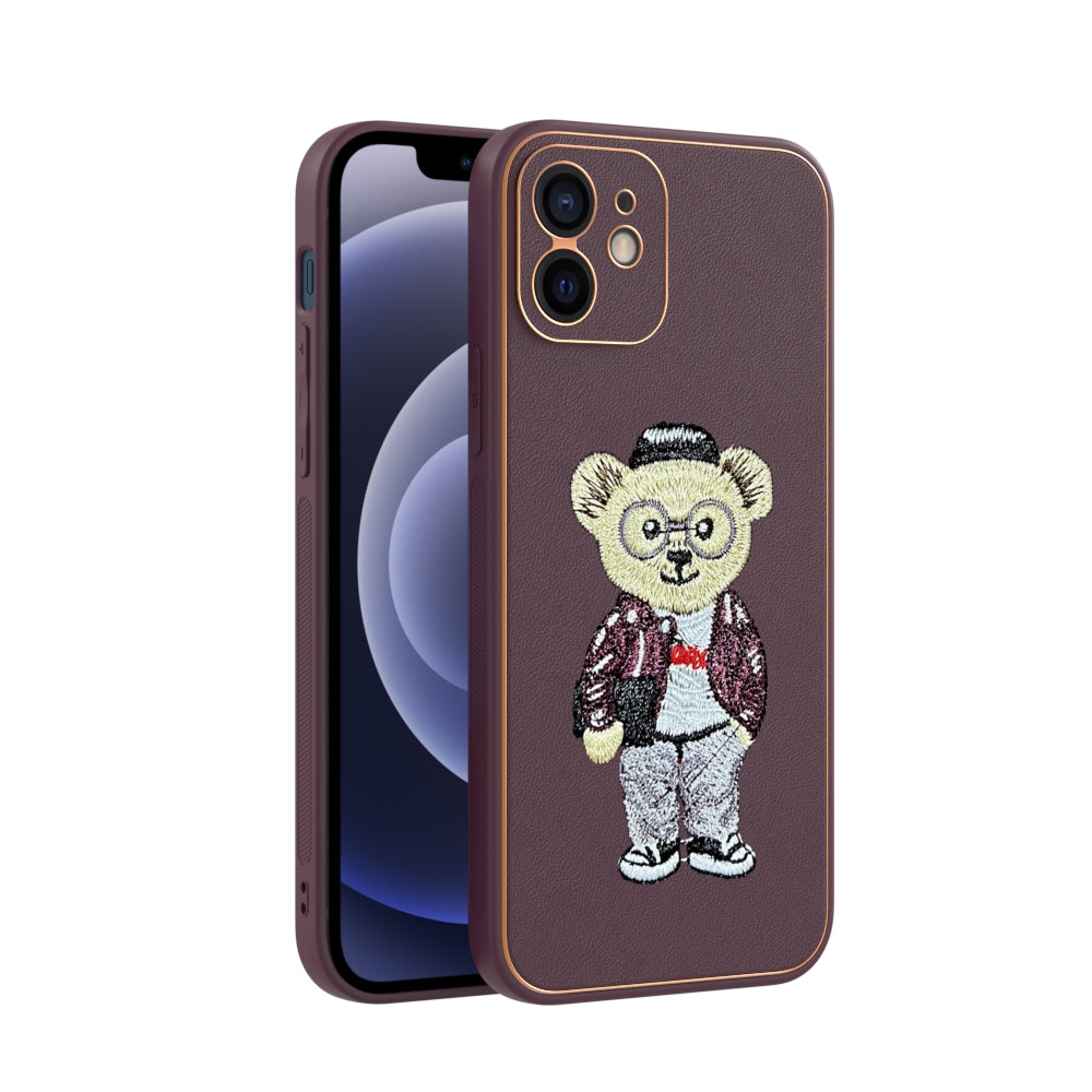 Apple iPhone 12 Premium Embroidery Leather case - Pattern 1