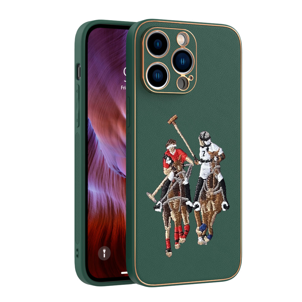 Apple iPhone 14 Pro Max Premium Embroidery Leather case - Pattern 1