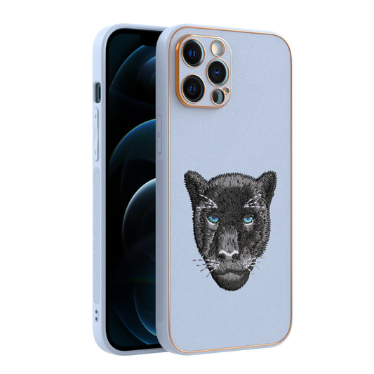 Apple iPhone 12 Pro Max Premium Embroidery Leather case - Pattern 1