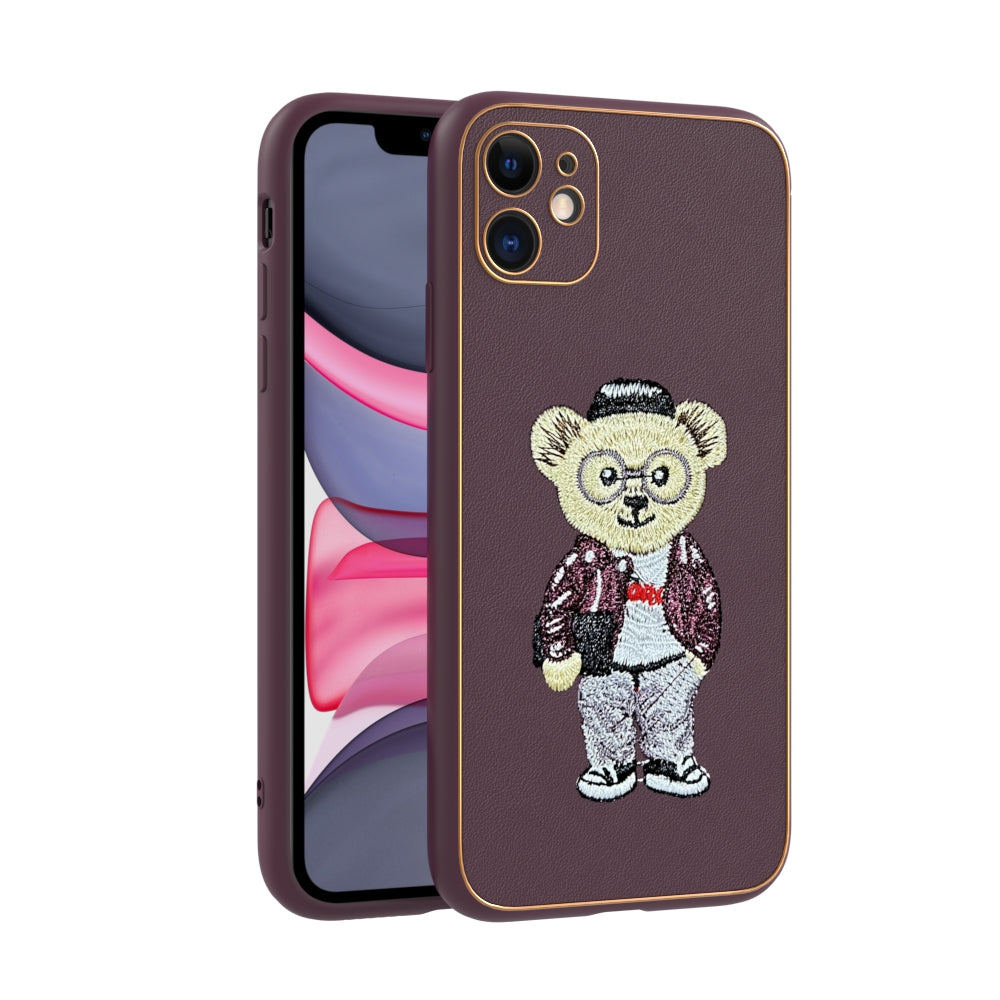 Apple iPhone 11 Premium Embroidery Leather case - Pattern 3