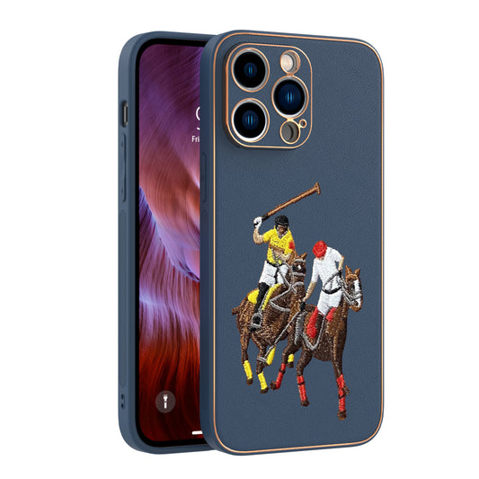 Apple iPhone 14 Pro Max Premium Embroidery Leather case - Pattern 3