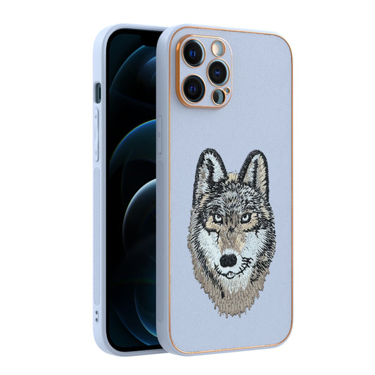 Apple iPhone 12 Pro Max Premium Embroidery Leather case - Pattern 3
