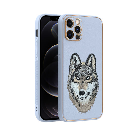 Apple iPhone 12 Pro Premium Embroidery Leather case - Pattern 3