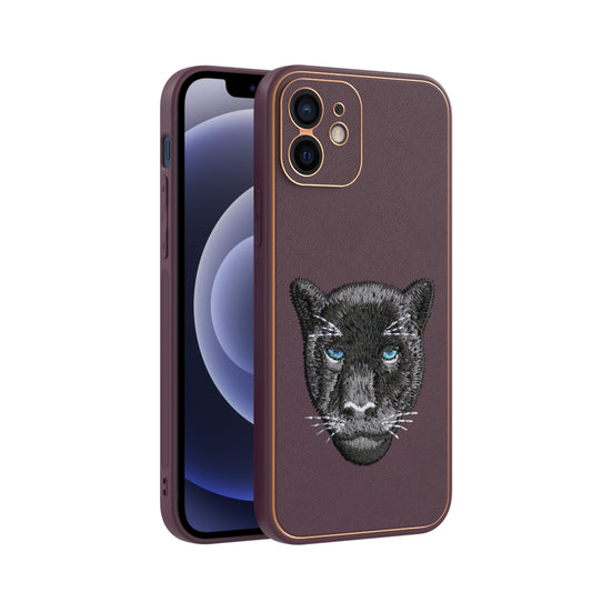 Apple iPhone 12 Premium Embroidery Leather case - Pattern 3
