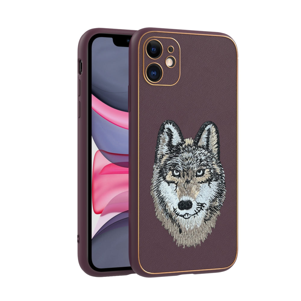 Apple iPhone 11 Premium Embroidery Leather case - Pattern 4