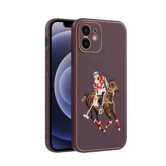 Apple iPhone 12 Premium Embroidery Leather case - Pattern 4