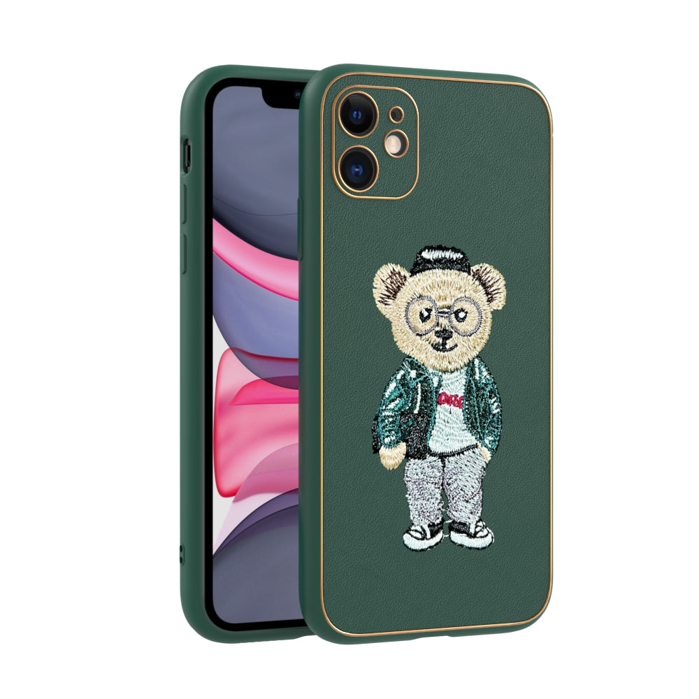 Apple iPhone 11 Premium Embroidery Leather case - Pattern 5