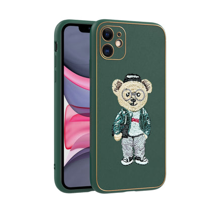 Apple iPhone 11 Premium Embroidery Leather case - Pattern 5