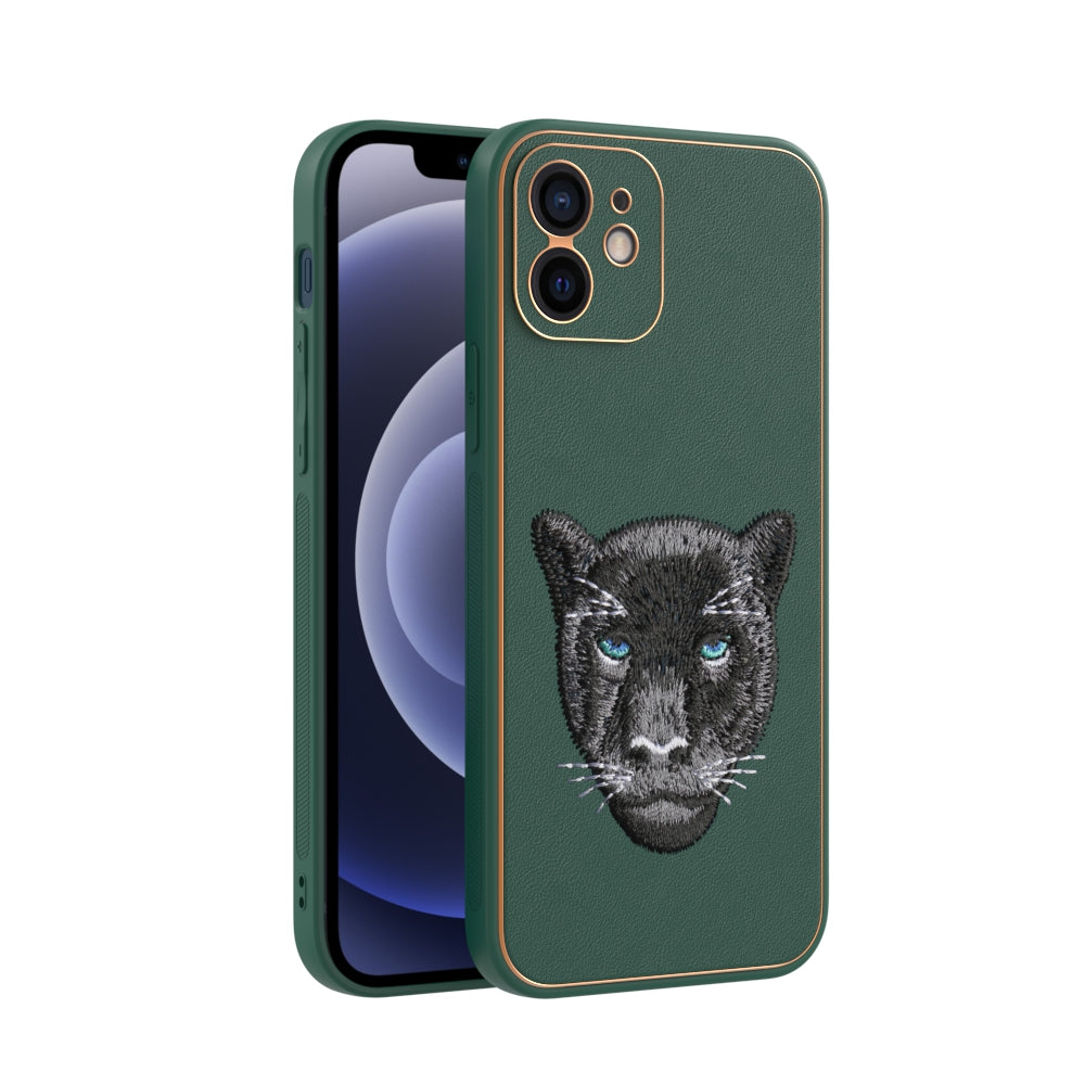 Apple iPhone 12 Premium Embroidery Leather case - Pattern 5