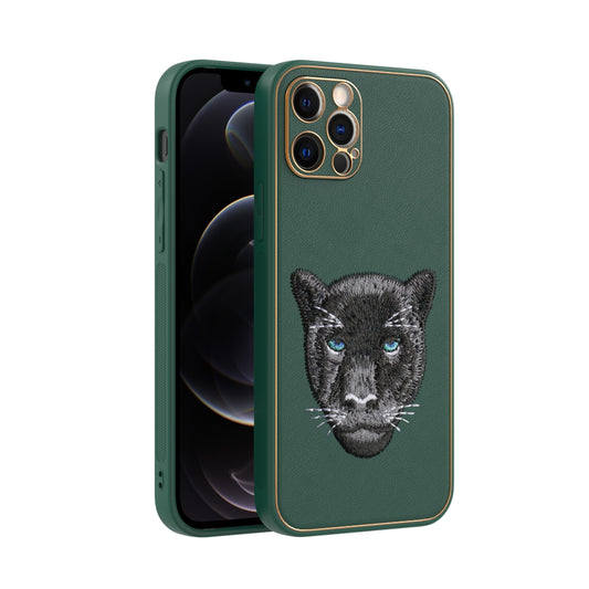 Apple iPhone 12 Pro Premium Embroidery Leather case - Pattern 5