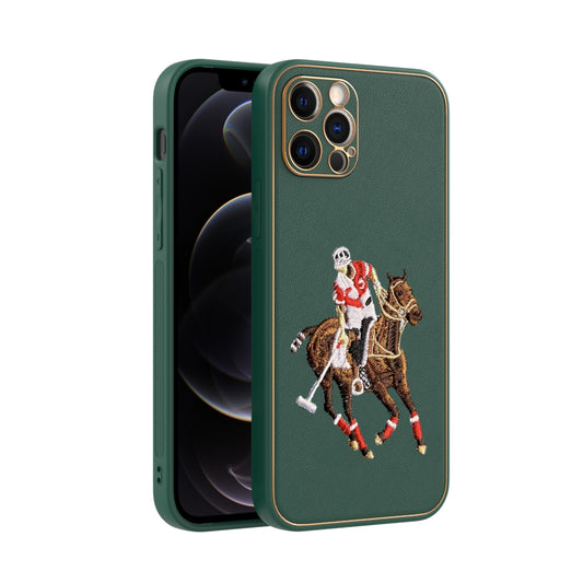 Apple iPhone 12 Pro Premium Embroidery Leather case - Pattern 6