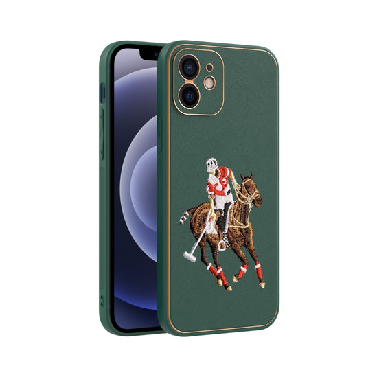 Apple iPhone 12 Premium Embroidery Leather case - Pattern 6