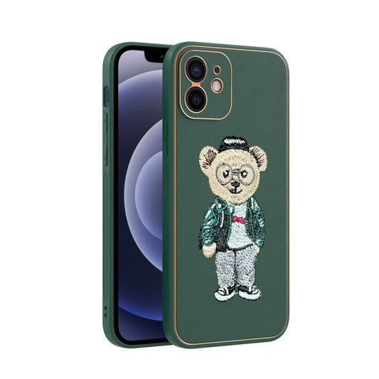 Apple iPhone 12 Premium Embroidery Leather case - Pattern 7