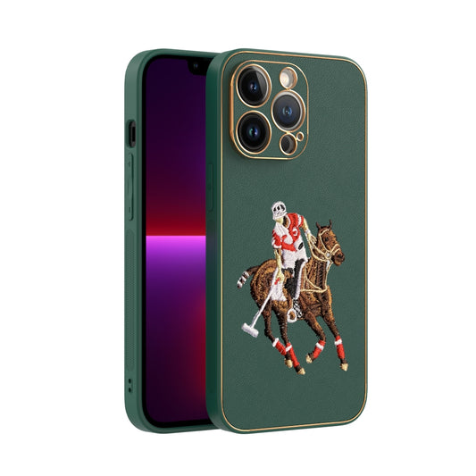 Apple iPhone 13 Pro Premium Embroidery Leather case - Pattern 7
