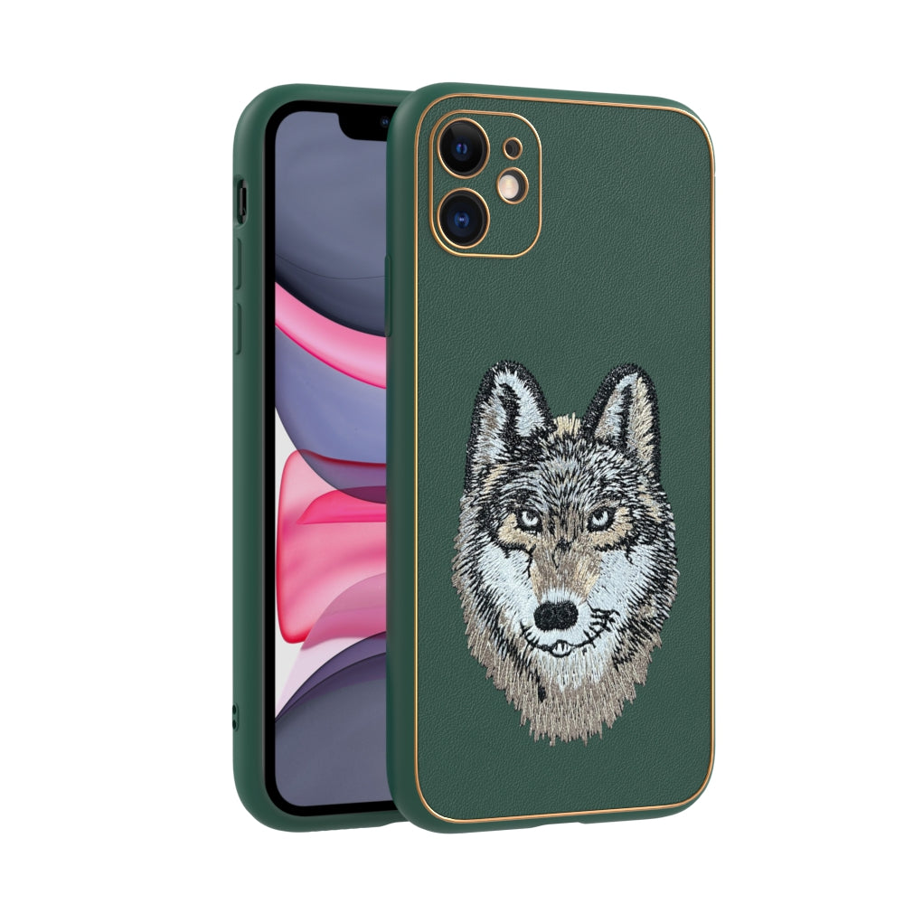 Apple iPhone 11 Premium Embroidery Leather case - Pattern 8