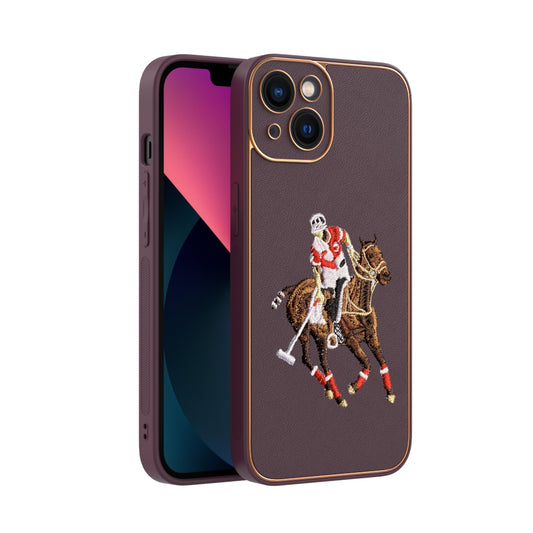 Apple iPhone 13 Premium Embroidery Leather case - Pattern 9