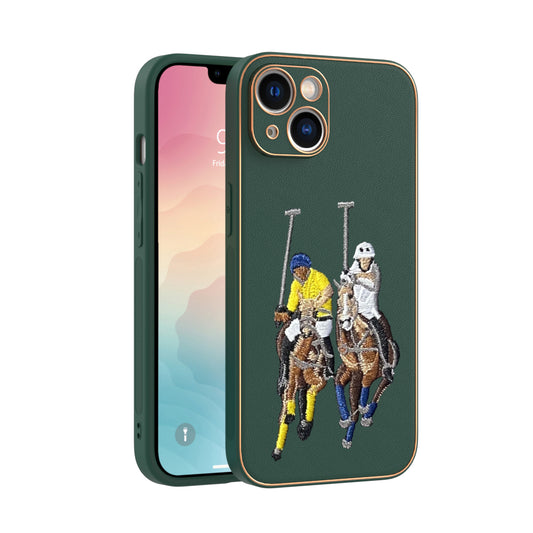 Apple iPhone 14 Premium Embroidery Leather case - Pattern 1