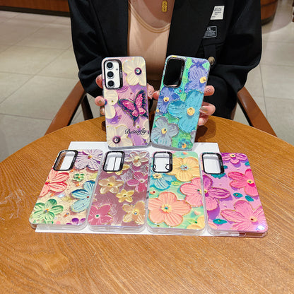 Samsung S23 FE 5G 3D Hot Trending Rhinestone Flowers case - Pattern 3