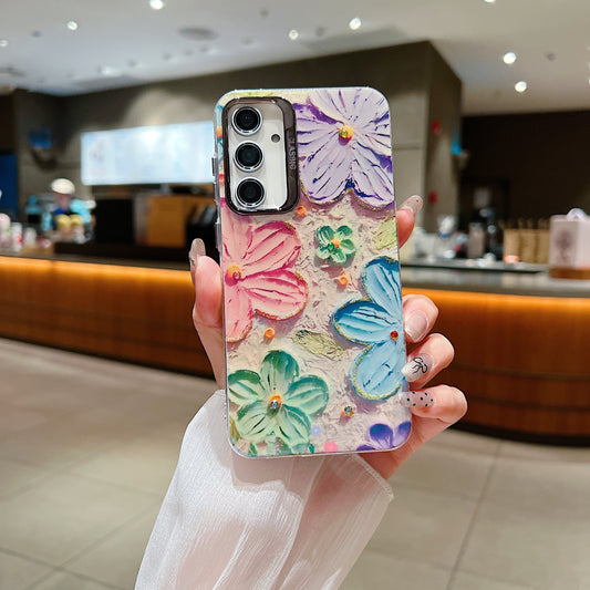 Samsung A15 5G 3D Hot Trending Rhinestone Flowers case - Pattern 5