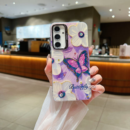 Samsung A35 5G 3D Hot Trending Rhinestone Flowers case - Pattern 6