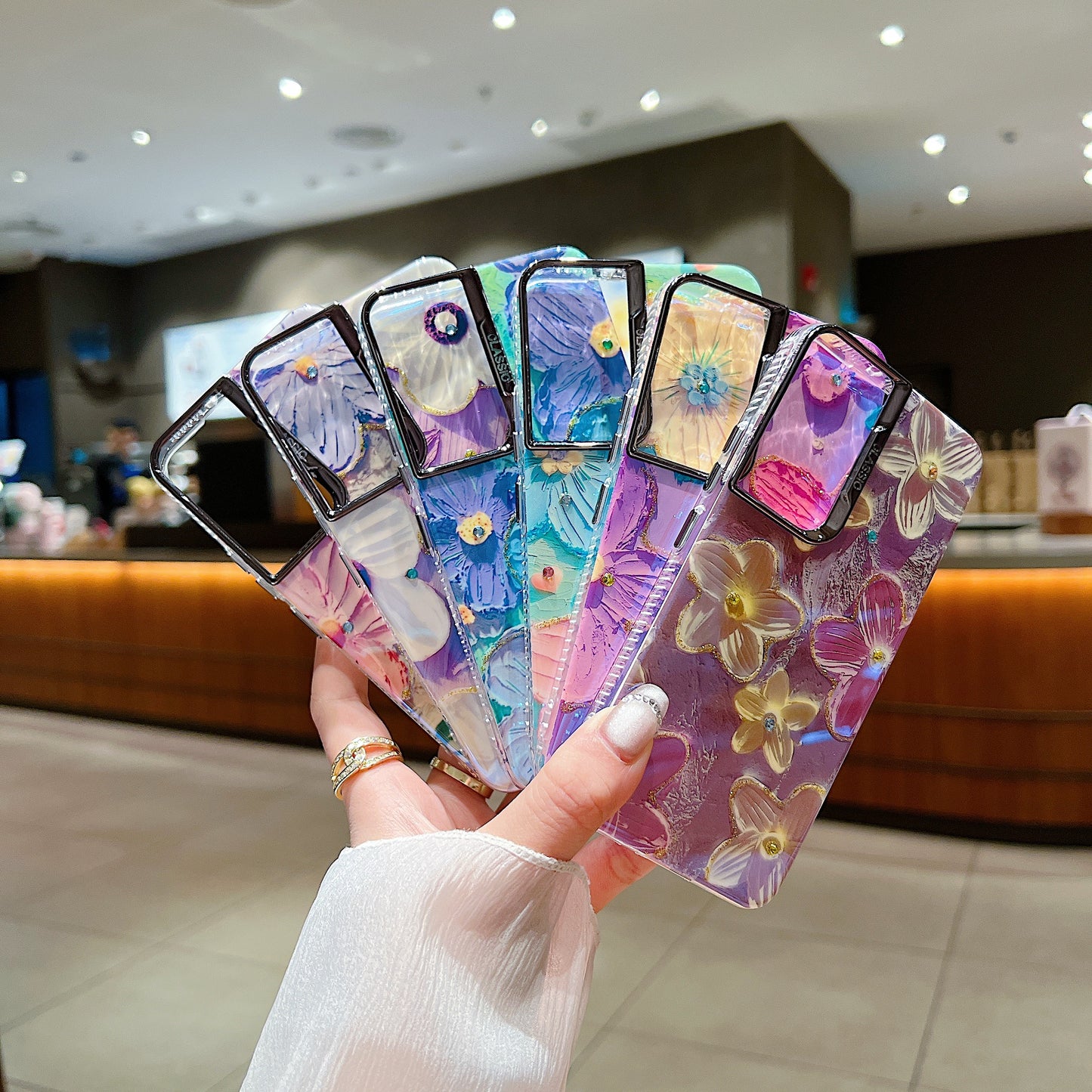 Samsung S22 5G 3D Hot Trending Rhinestone Flowers case - Pattern 5