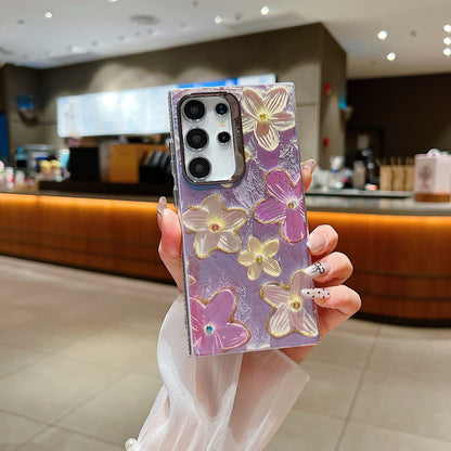 Samsung S22 Ultra 5G 3D Hot Trending Rhinestone Flowers case - Pattern 1