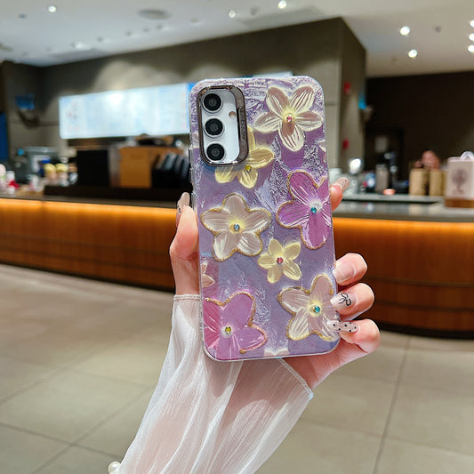 Samsung A54 5G 3D Hot Trending Rhinestone Flowers case - Pattern 1