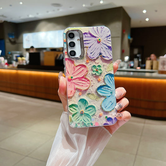 Samsung A34 5G 3D Hot Trending Rhinestone Flowers case - Pattern 5