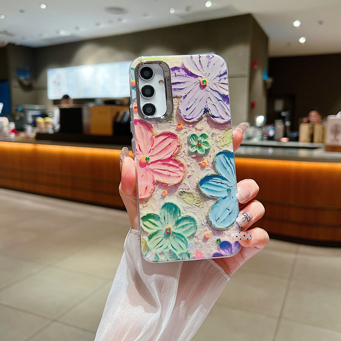 Samsung A54 5G 3D Hot Trending Rhinestone Flowers case - Pattern 5