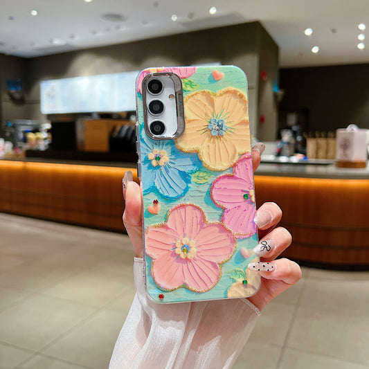 Samsung A54 5G 3D Hot Trending Rhinestone Flowers case - Pattern 2