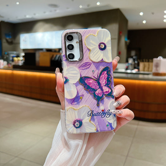 Samsung A34 5G 3D Hot Trending Rhinestone Flowers case - Pattern 6