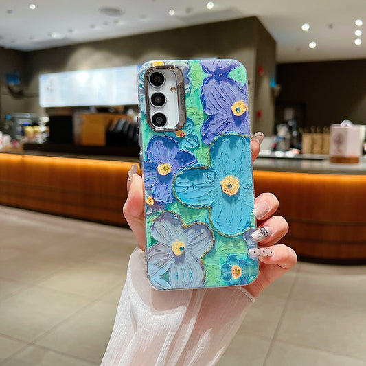 Samsung A34 5G 3D Hot Trending Rhinestone Flowers case - Pattern 4