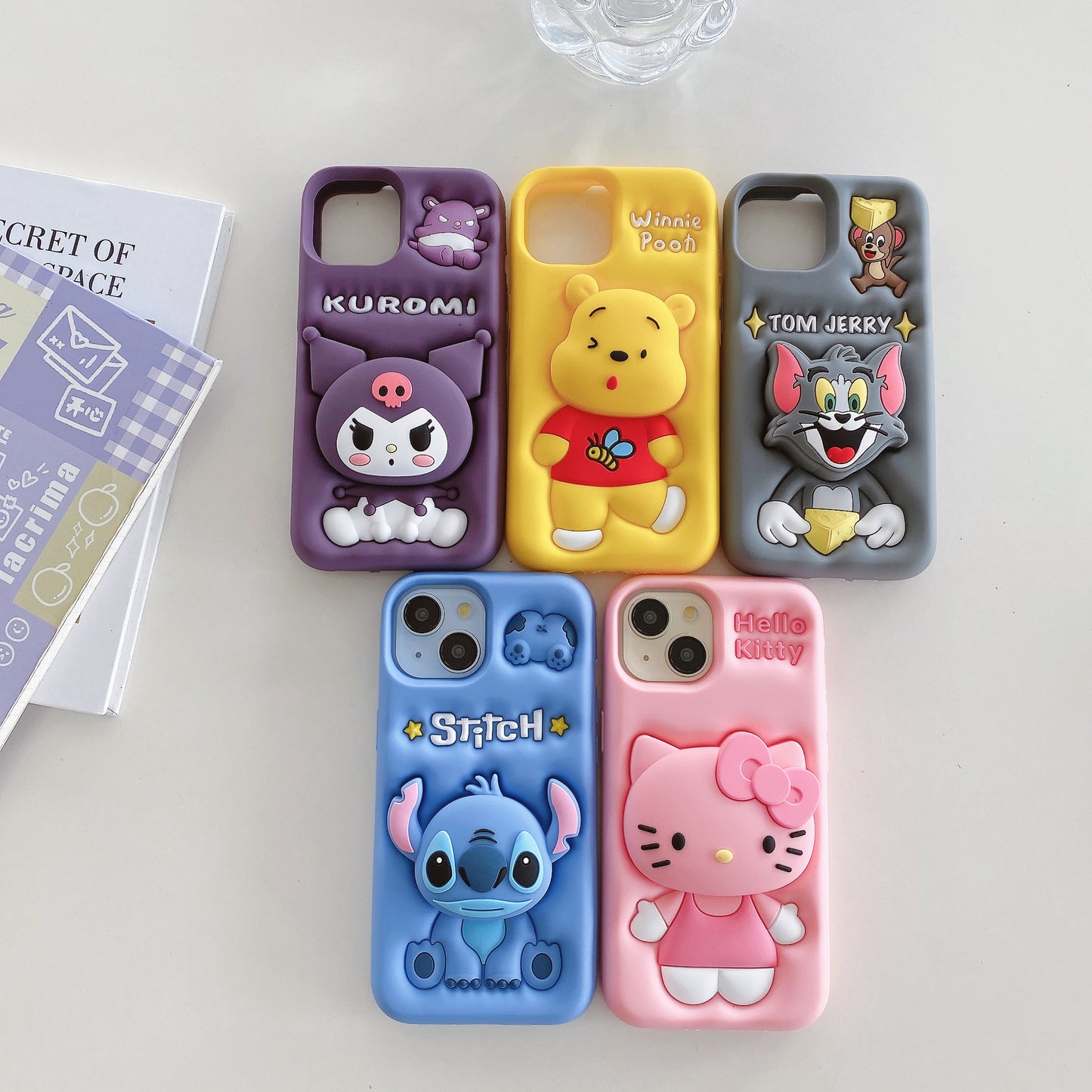 Apple iPhone Kuromi Pop Sockets Soft Silicone cases (Kuromi)