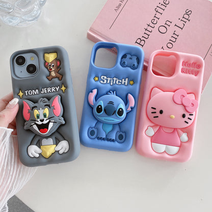 Apple iPhone Stitch Pop Sockets Soft Silicone cases (Stitch)