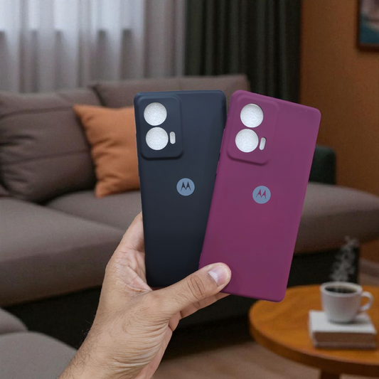 (Pack of 2) Silicone Case Cover for Motorola Moto EDGE 50 Fusion / G96 5G - Combo 1