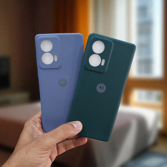 (Pack of 2) Silicone Case Cover for Motorola Moto EDGE 50 Fusion / G96 5G - Combo 4