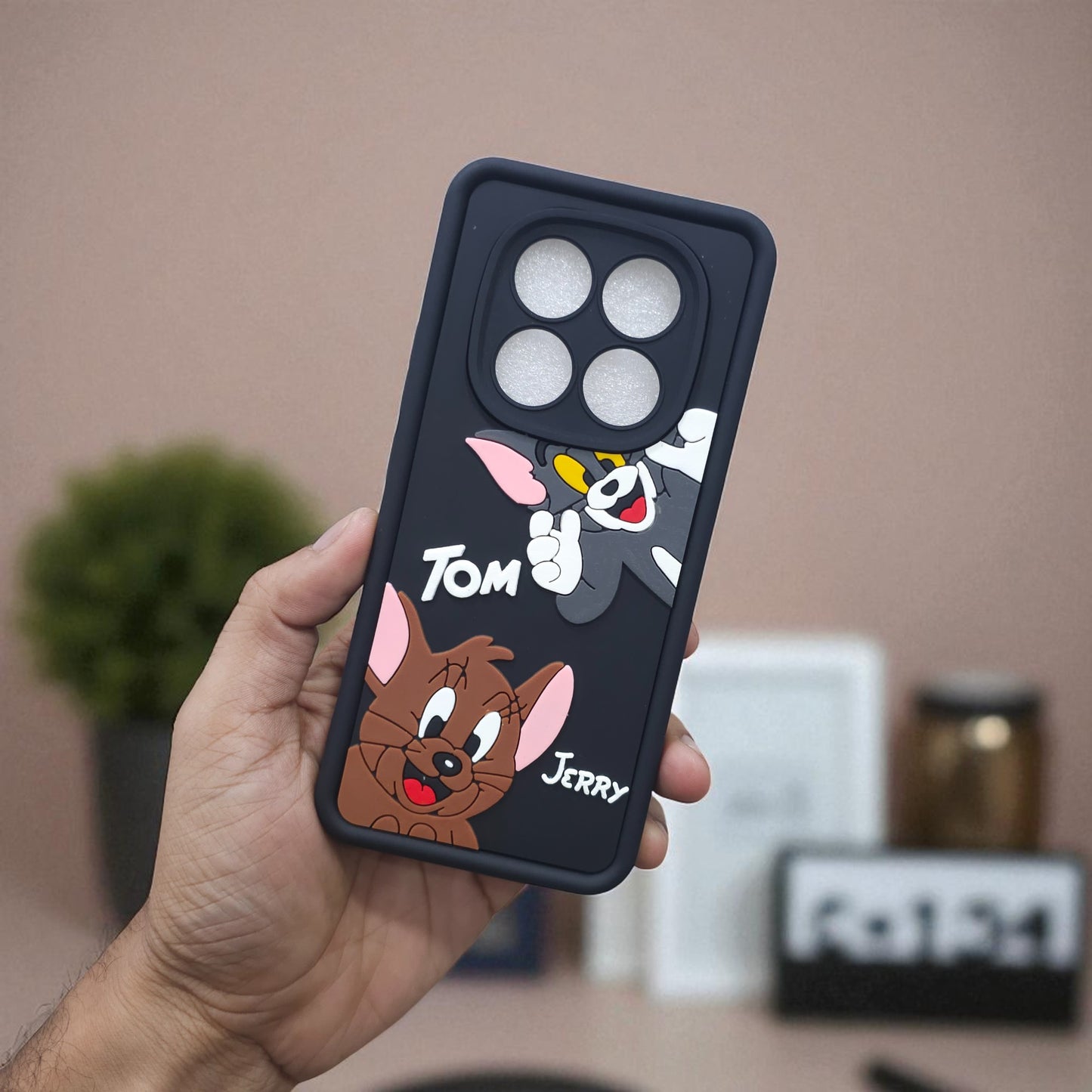 Redmi Note 14 Pro 5G Tom & Jerry Soft Silicone Cute 3D Cartoon Back Cover Case - Tom & Jerry