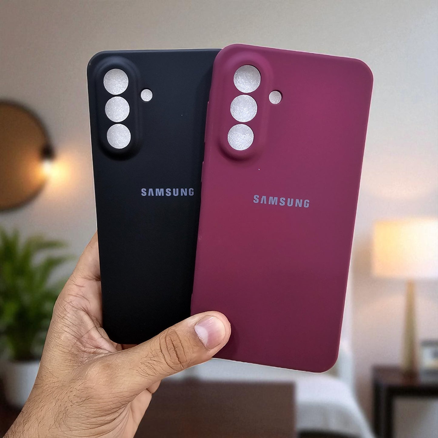 (Pack of 2) Silicone Case Cover for Samsung A56 5G - Combo 1