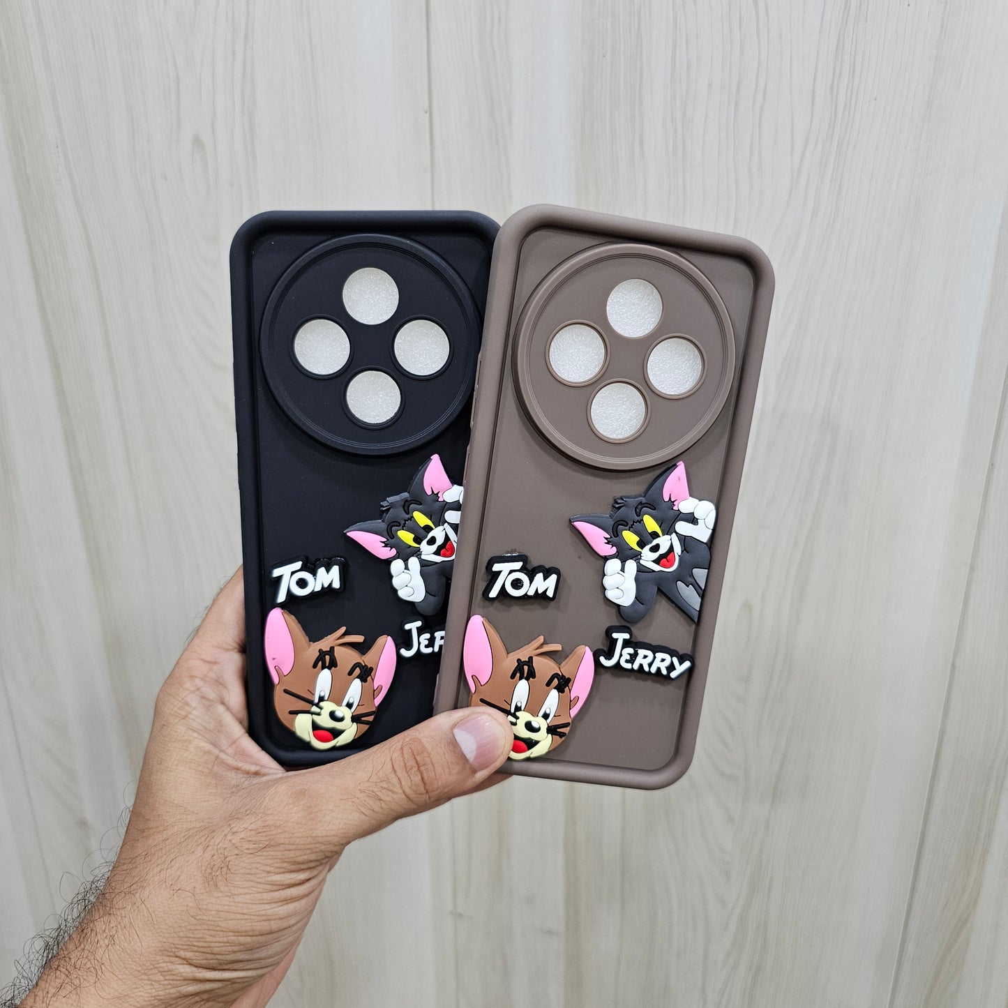 (Pack of 2)Vivo T4 5G Soft Silicone tom & jerry Back Cover Case - Combo 1