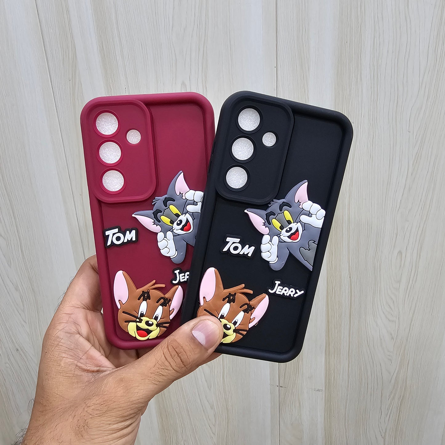 (Pack of 2)Samsung S25 5G Soft Silicone tom & jerry Back Cover Case - Combo 1