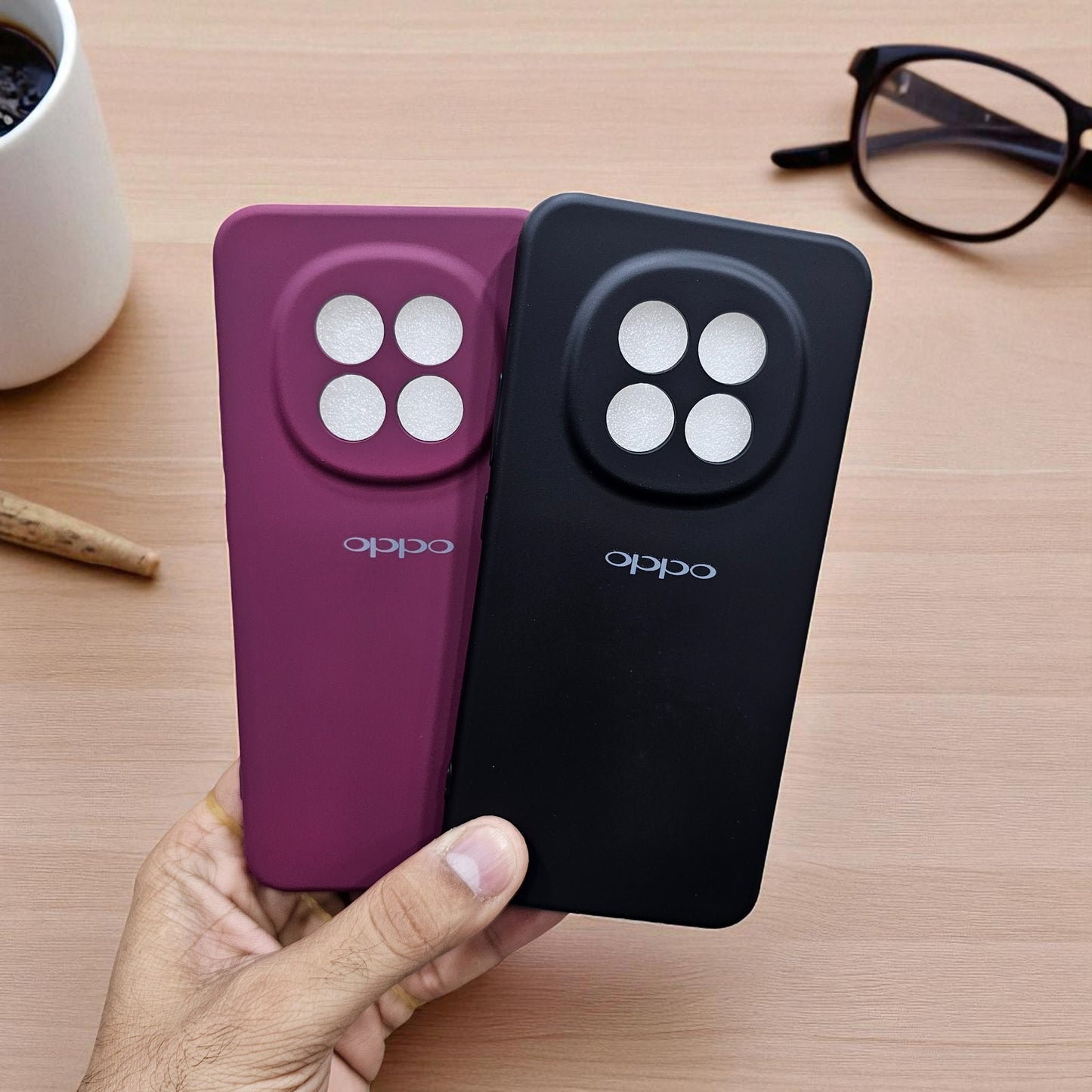 (Pack of 2) Silicone Case Cover for Oppo F29 Pro 5G - Combo 1