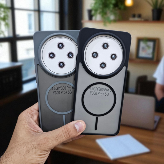 (Pack of 2) Magsafe Printed Metal Buttons Back Case Cover For Vivo T4 / iQOO Z10 - Combo 1